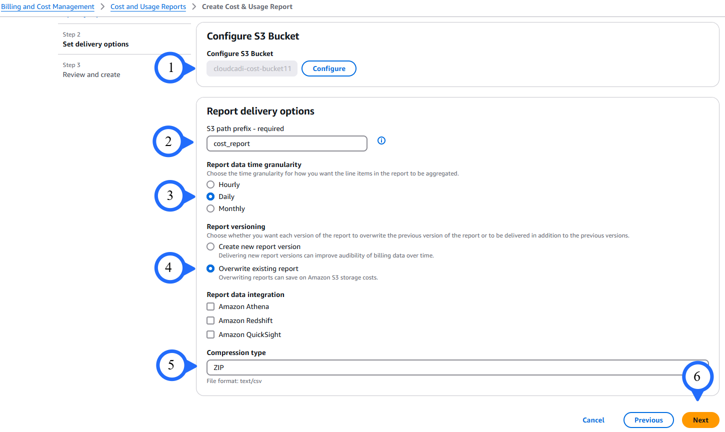 Set Delivery Options