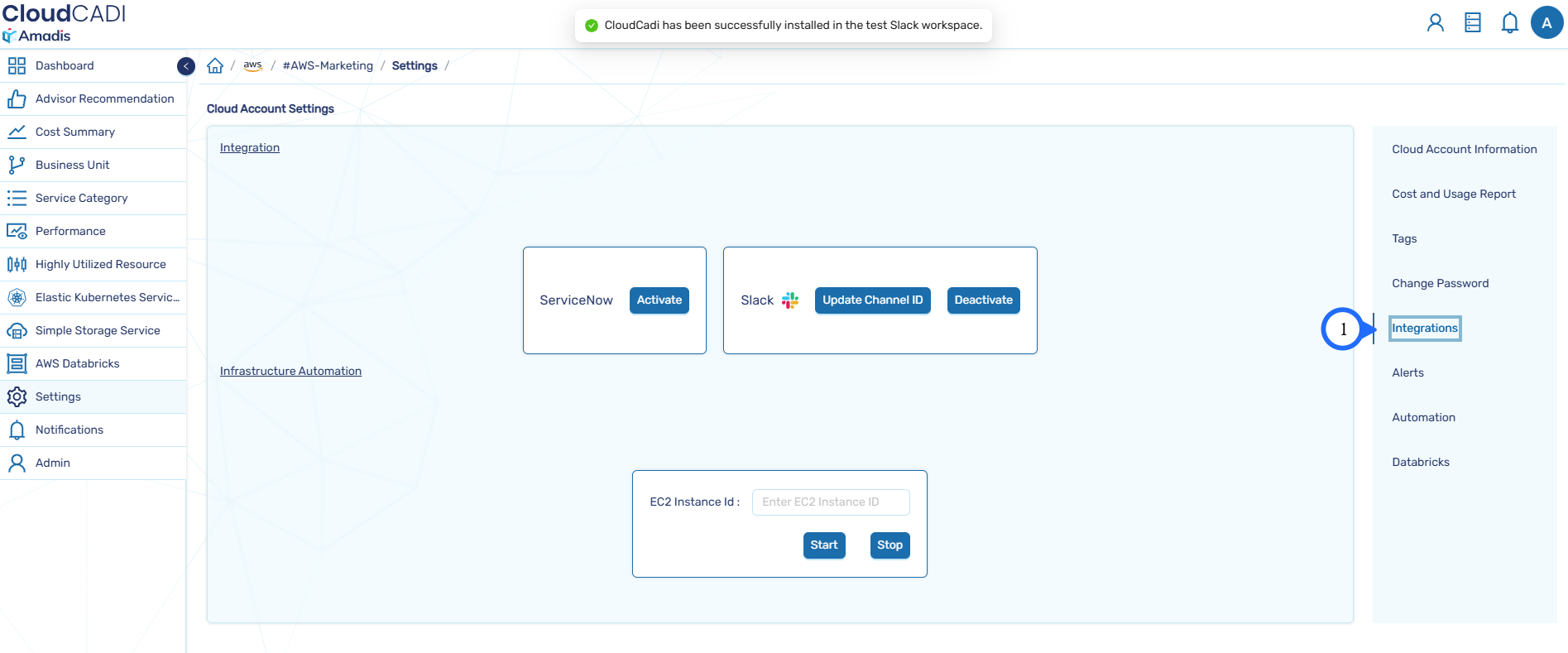 Integration-Success-page